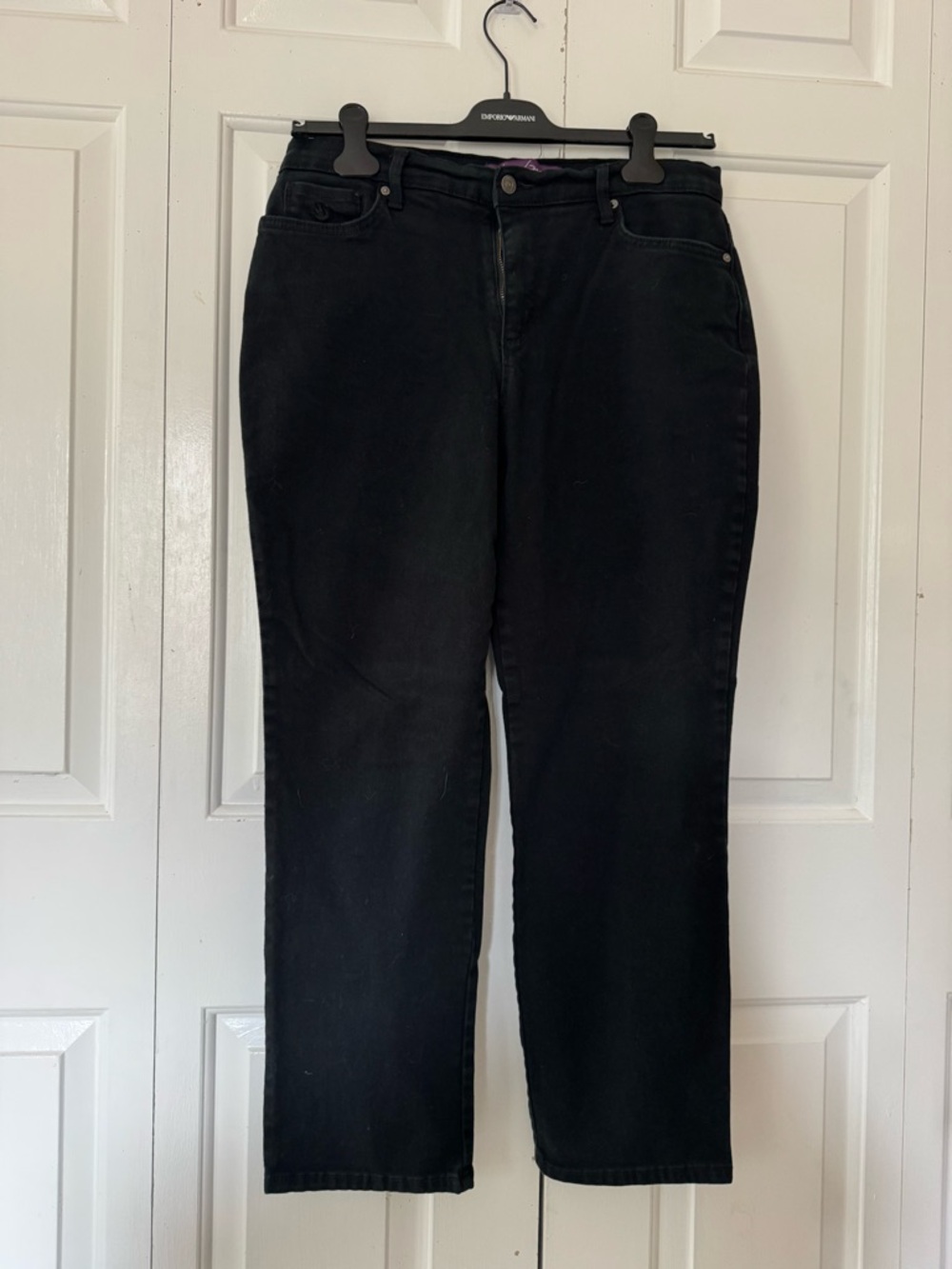 Gloria Vanderbilt Black Straight-Leg Jeans for Women size 14S